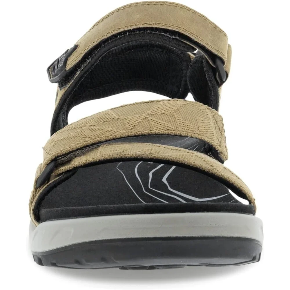 Ecco Yucatan Coast Sport Men 14 Nutmeg Brown Nubuck Leather Hiking Sandal ZPO496